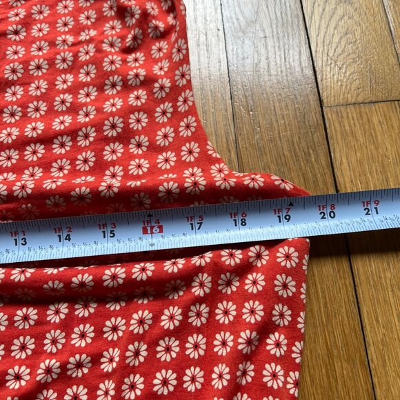 Maeve Anthropologie Size 1X Tangerine Orange Brianne Floral Cowl Neck Midi Dress - Picture 14 of 16